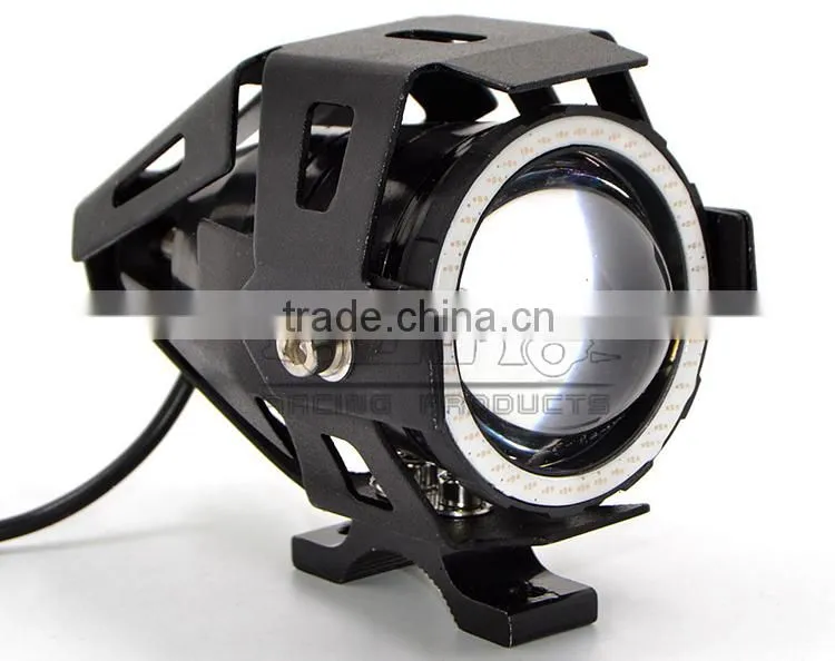 Waterproof Ultra bright 12V 10W U7 Angel and Devl Eye LED Front Motorcycle Light Lamp Lighting