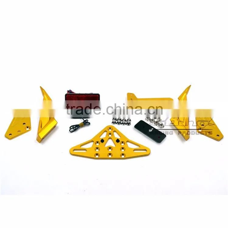 BJ-LPL-TMAX001 Recommand Motorcross Golden Lisence Bracket Aluminum Tail Plate for Yamaha T MAX 530 2013-2015