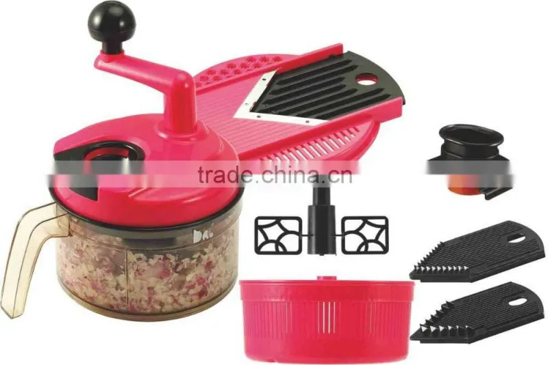 PP+ABS+S/S 21.5*18*24 High quality kitchen food processor/multifunctional food processor/manual food processor