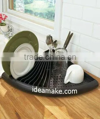 space saving Kitchen Organizer Dish Drying Shelf with drain board and cutlery holder
