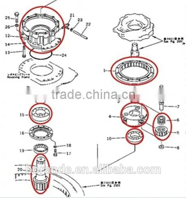 Final Drive Gear Outer 2nd Sun Gear Travel For JCB220