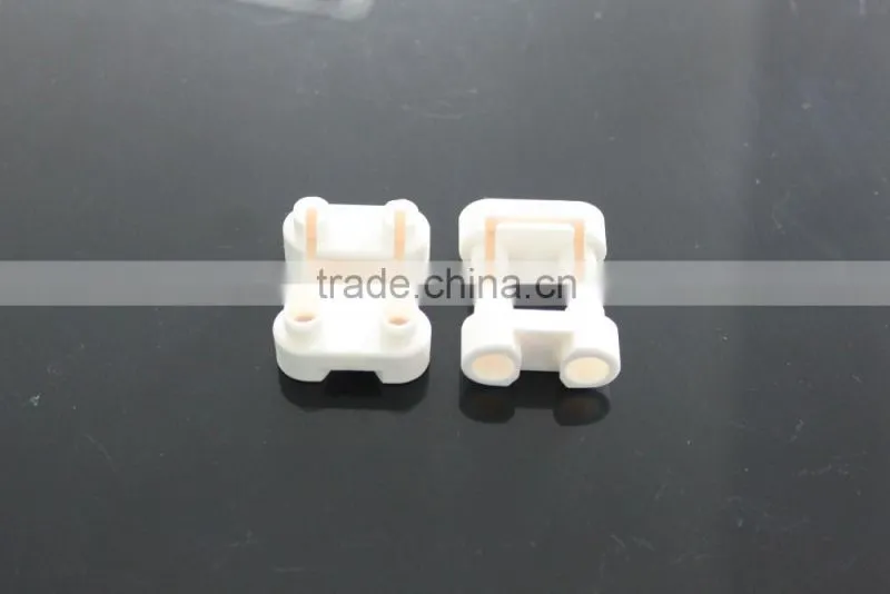 95% Alumina ceramic head with two holes for electric heating tube