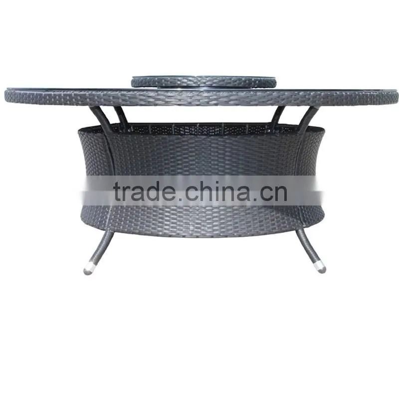 Hot Sale Outdoor Synthetic Resin Round 4,5,6,8,10,12 Seat Table Chairs Sofa Set Poly Rattan Garden Furniture