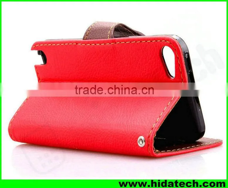 Leaf shape flip pu leather phone case for iphone 6 iphone 6s leather case with card holders wallet case