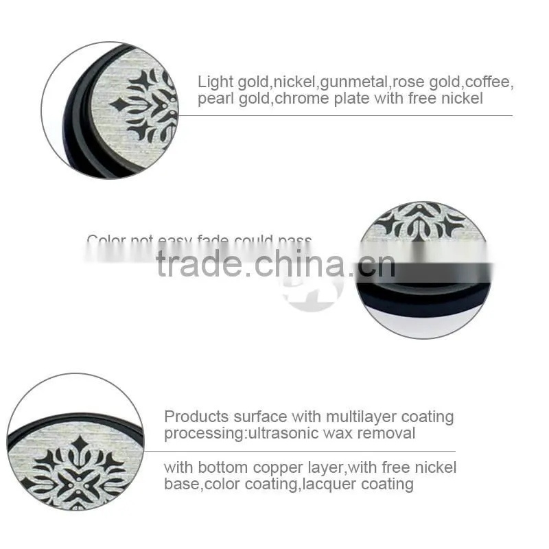 Decoration Black Flat Rim metal snap buttons for coats