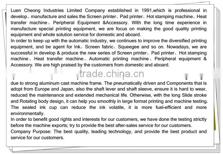LC automatic flatbed screen printing machine with vacuum table for ruler paper bag