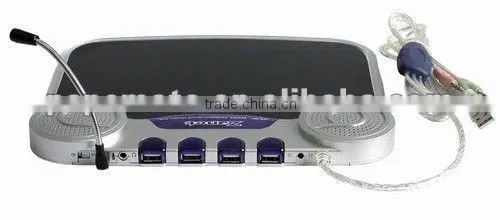 Multifunction mouse pad with usb hub& MIC PHONE