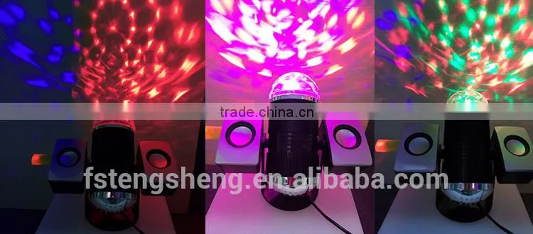 Dj bar use Multicolor flashing disco effects music ball lamp with MP3 player for indoor use on sale