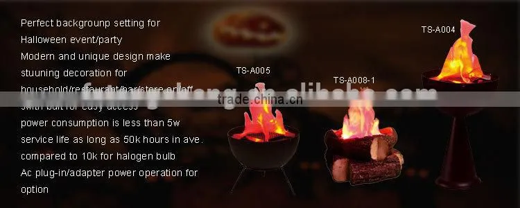 Indoor Halloween table style led fire flame light decoration