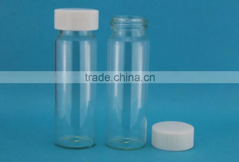 different size transparent colored glass bottles with cap for sale