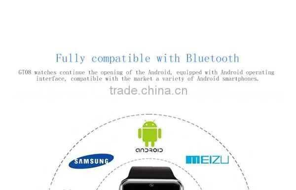 2016 Newest Bluetooth Smartwatch GT08 Smart Watch for iPhone and Android Smartphones