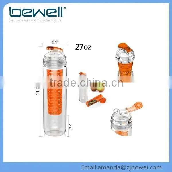 2016 Hot Sale Fruit Infuse Tritan Water Bottle,No Moq