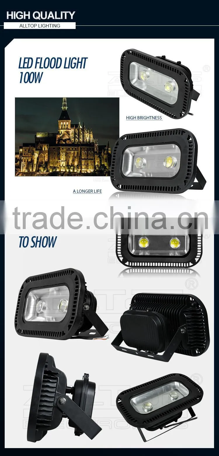 High lumen waterproof cob 100w stadium lighting floodlight