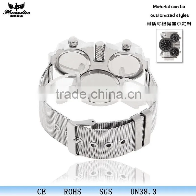 New Fashion rectangular big face Three Movement Watch