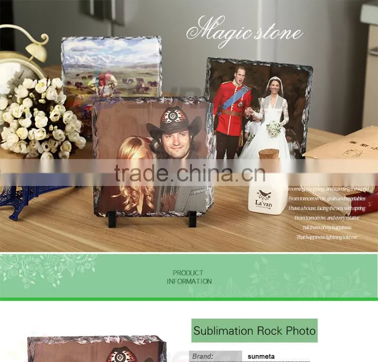 Sunmeta factory directly 3D sublimation blank rock photo SH25 20*20cm