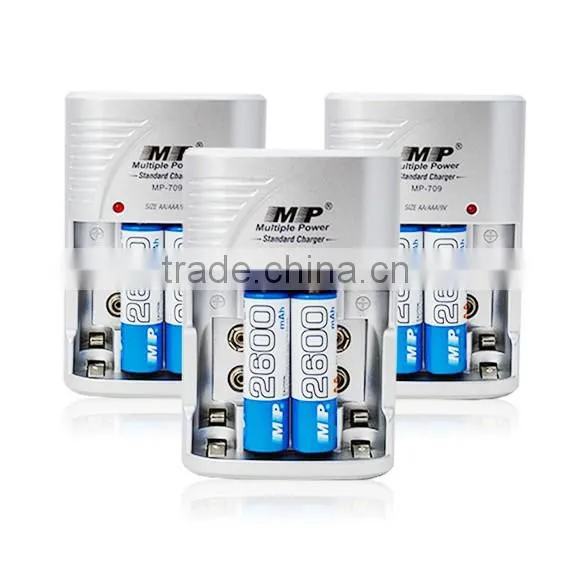 2016 Factory Sale MP-709 AAA/AA ,9V Ni-CD/Ni-MH Battery Charger High Quality Smart Charger