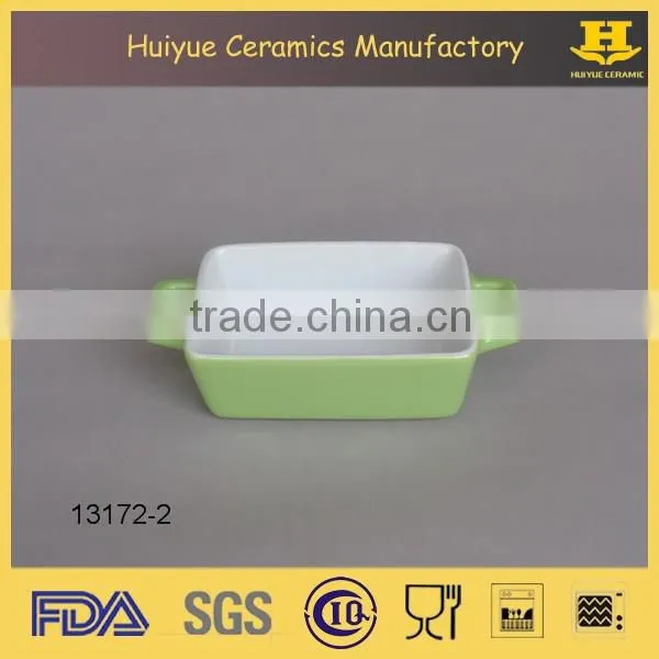 Rectangular casserole, ceramic glazed casserole dish