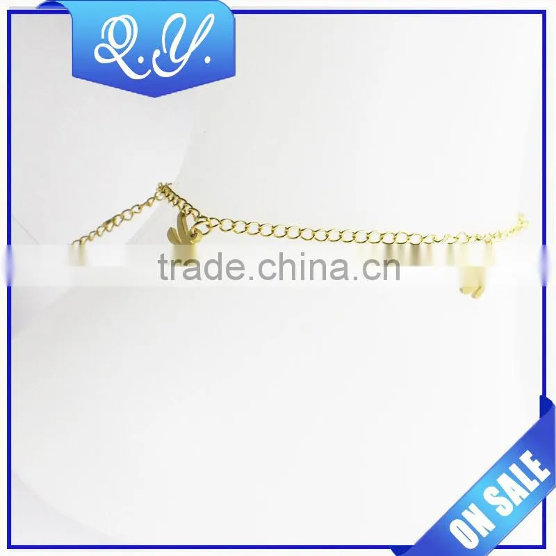 18K Gold Plated Stainless Steel Foot Jewelry Anklet Chain Gold Chain Design for Girls