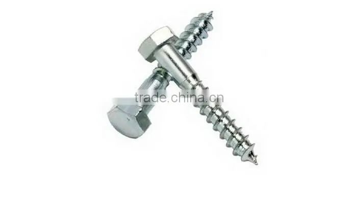 Stainless Steel DIN 571 hex wood screw