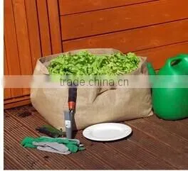 40L Patio Round Premium Jute Vegetable Grow Bag, Garden Planter/Planting Bag