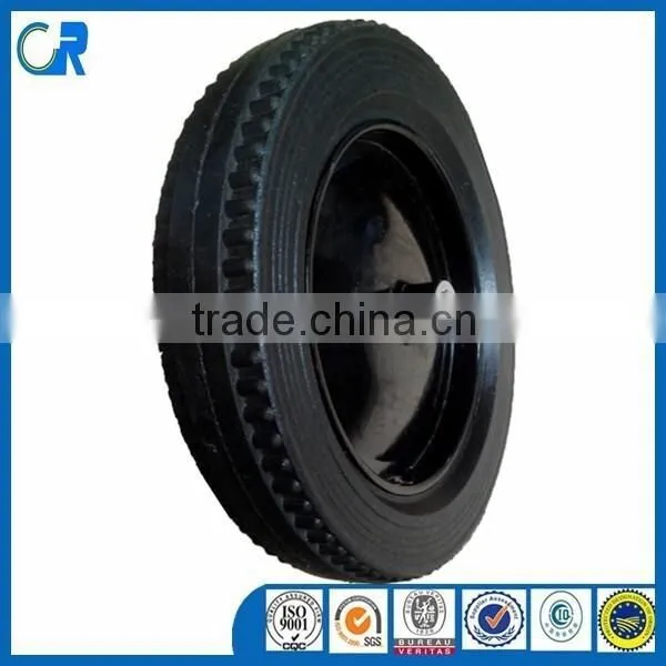 Pneumatic wheelbarrow 16 inch trolley wheels Solid rubber tyre