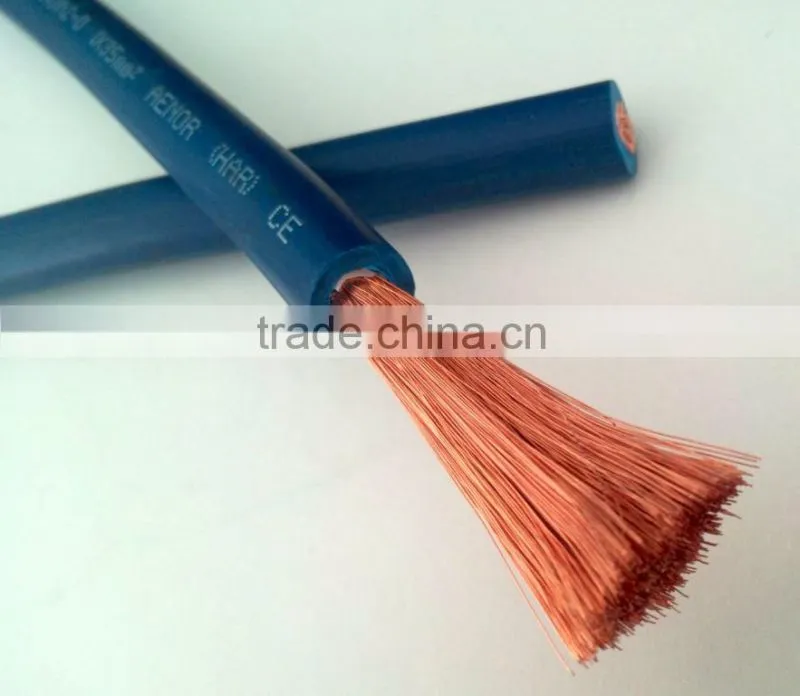 VDE Standard Leading wire PVC/Rubber insulation and sheath 95mm2 copper/aluminium conductor electric welding machine cable