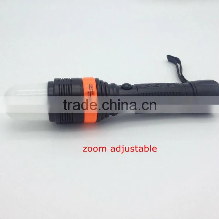 1W powerful led zoom in-out warning flashlight power by 3AAA batteries