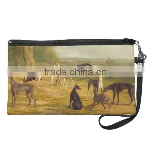 Customizable design animals digital printing wristlet clutch bags