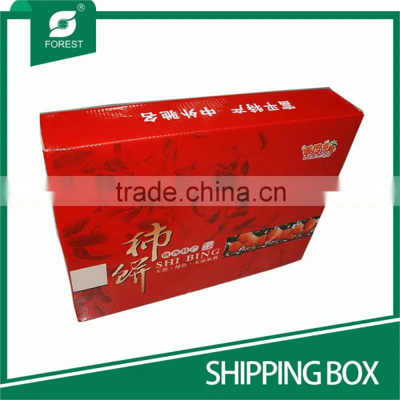 WAX-COATED CARDBOARD SHIPPING BOXES FOR PACKING FOOD WITH EMBOSSING LOGO