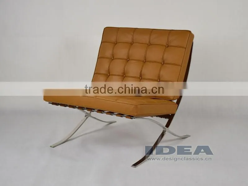 DC2001 Replica Mies Van Der Rohe Barcelona Chair - Light Brown