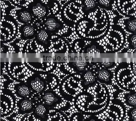 8812 elastic lace fabric with flower factory prices