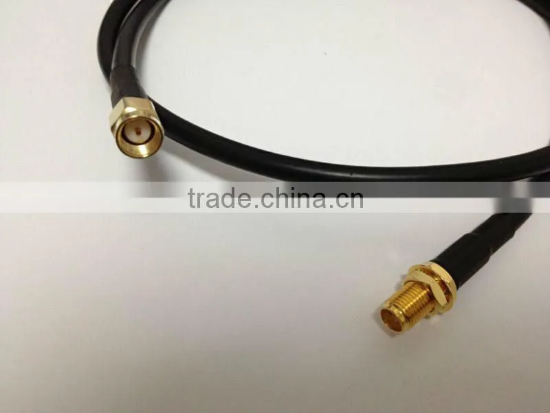 cable assembly, SMA female, bulkhead to SMA male with cable rg58, jumper cable, pigtail