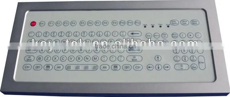 IP68 dynamic washable industrial membrane keyboard with ruggized sealed keypad
