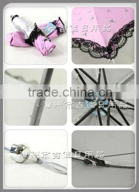 LB315 eye-catching color promotional gift lace wedding umbrella