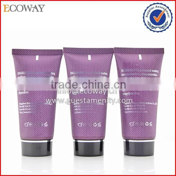 Luxury cosmetic purple screw cap tube with silver hot stamping