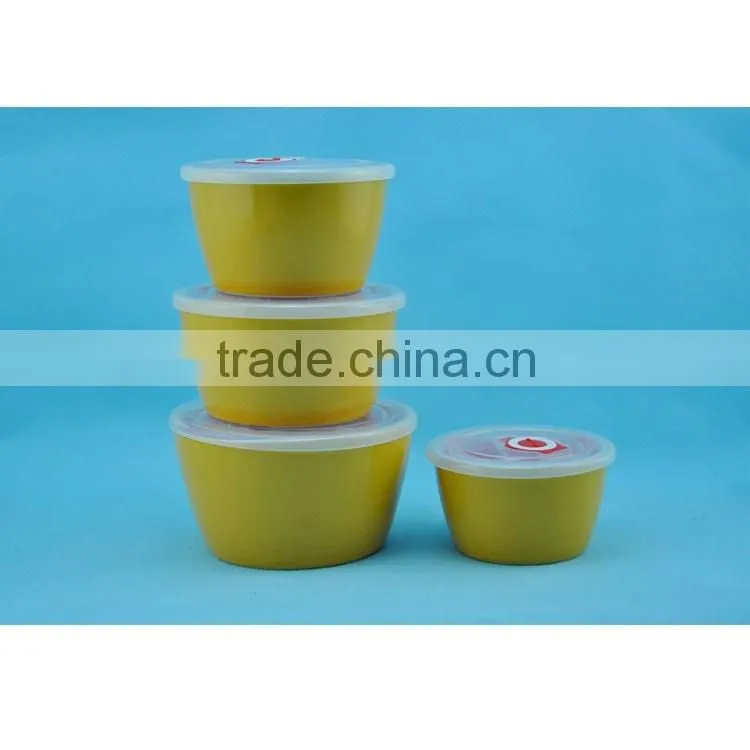 hot sale set of 3 pure color mix soup bowl stoneware fresh seal bowl