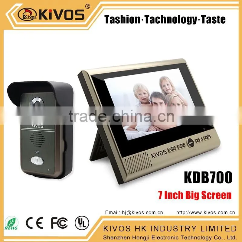 Hot selling support SD card Night Vision 7" Color Wireless video door phone