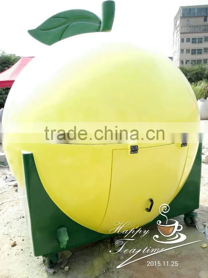 Outdoor Fiberglass Buffet Orange Kiosk Food Kiosk