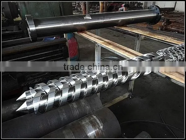 PVC profile parallel plastic extruder machine nitride 38CrMoAla screw barrel