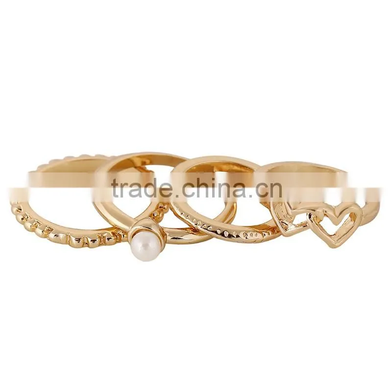 Yellow Gold Wedding Joint Armor Knukle Ring Sets Settings Without Stones