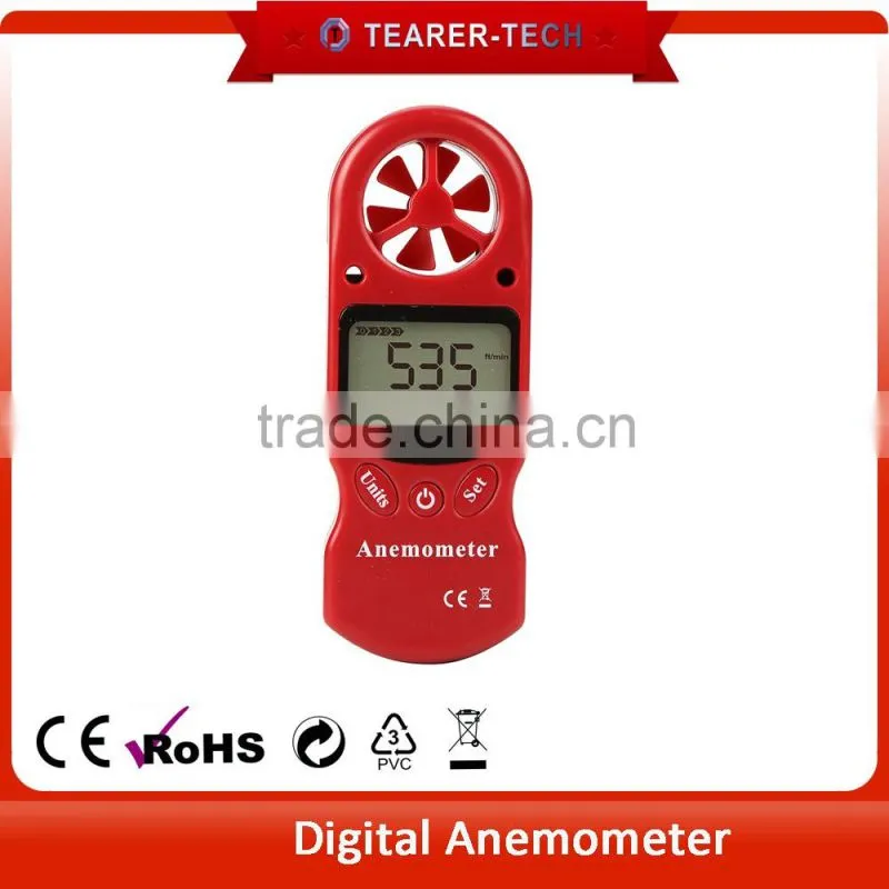 calibration function Portable Digital Anemometer Handheld LCD Electronic Wind Speed Air Volume Measuring Meter Backlight