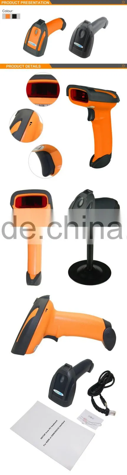 High Quality:NT-2019R QR Wired handheld Laser Barcode Scanner for Supermarket