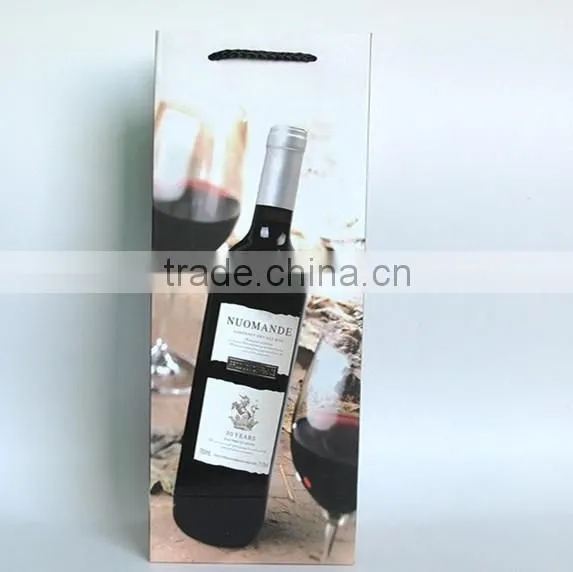 Kraft paper bag for wine bottle