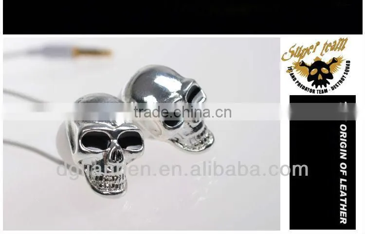 ULDUM TPE wire skull in-ear earphone for mobile phone mp3 mp4