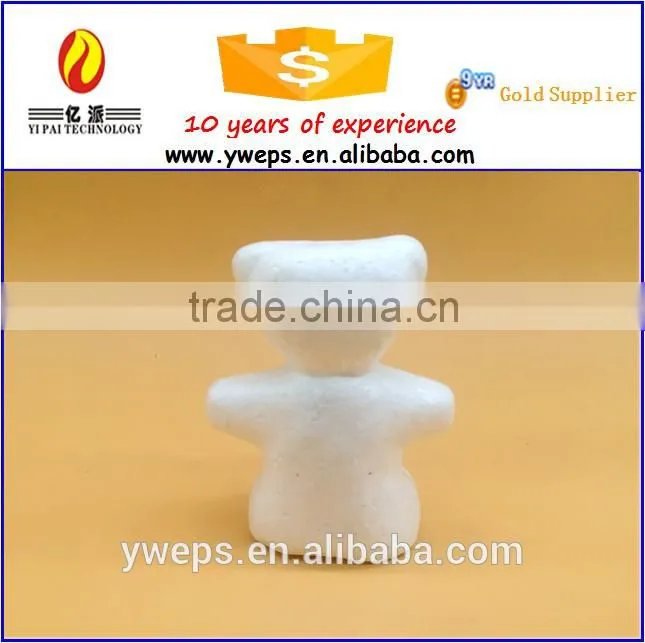 Flower bear plastic animal toy for decoration/toy diy for kids