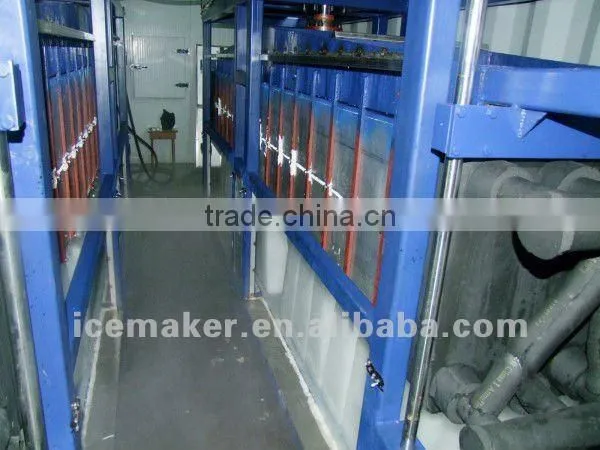 Containerized ice machine for automatic block ice machine