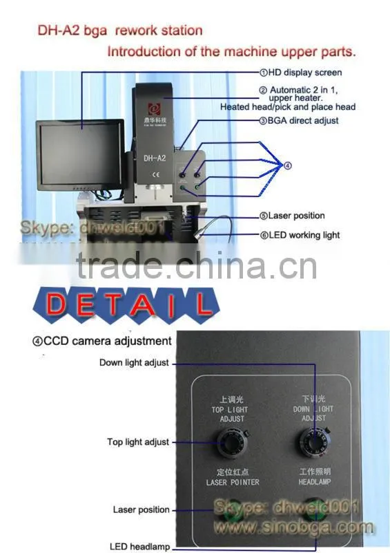 Optical alignment Motherboard repair bga reballing kit infrared and hot air bga rework station