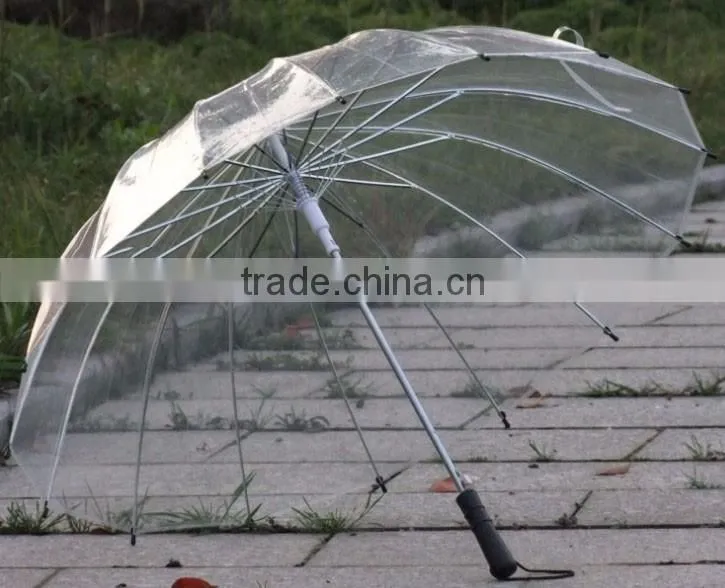 Fashion promotion High Quality Environmental 16 k pvc Plastic Umbrellas Transparen