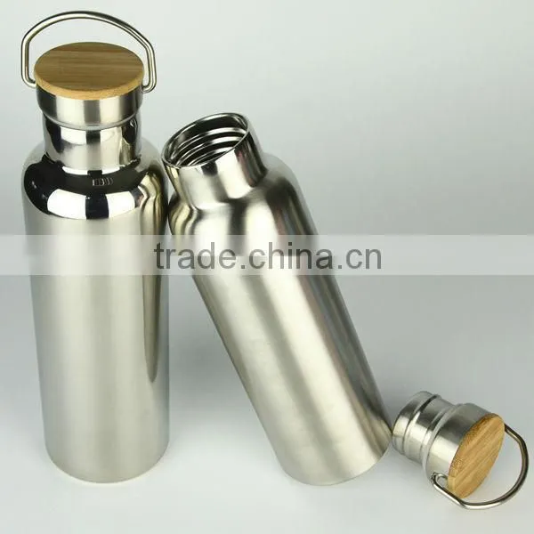 750ml Portable Single Wall Stainless Steel Water Drinking Bottle