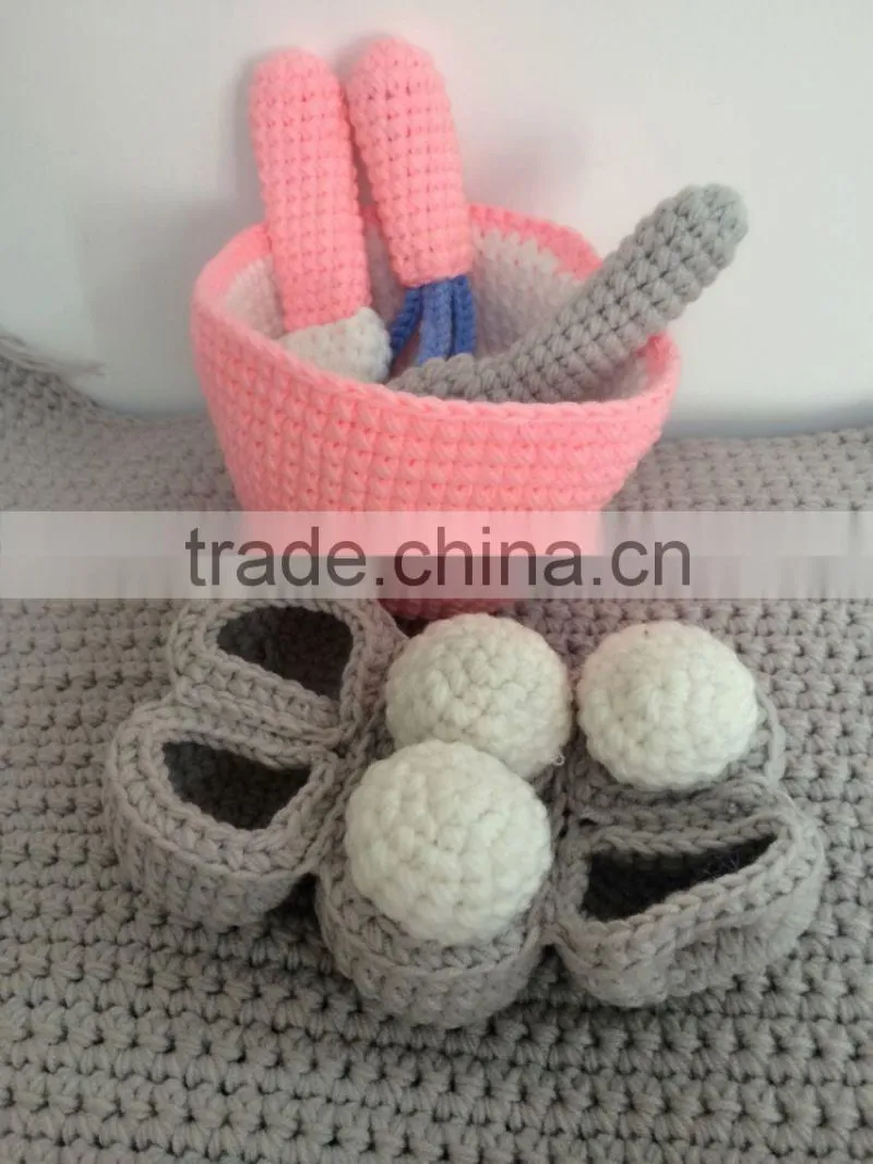 Crochet egg sets in the kitchen, crochet baby toys